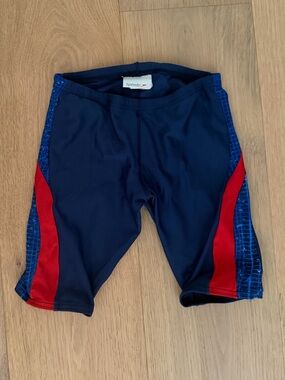 Speedo Navy with Red Logo Swim Briefs
